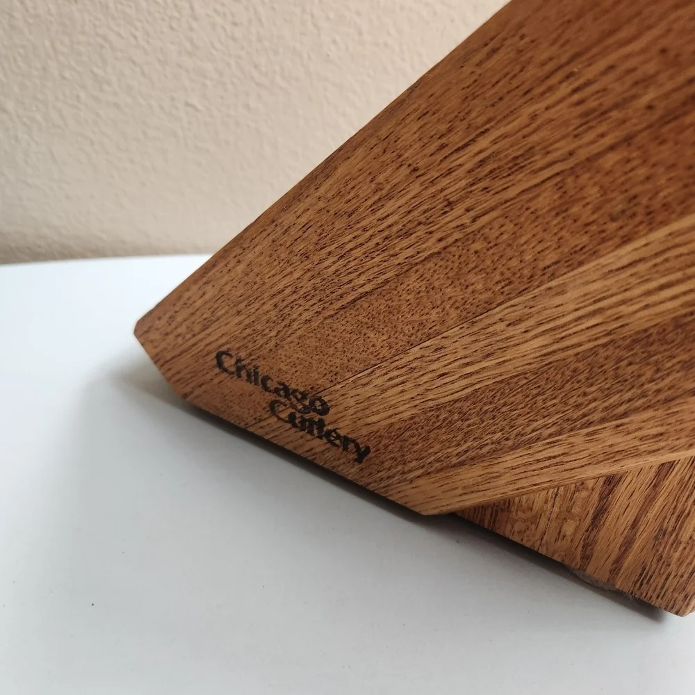 Chicage Cutlery Solid Oak Knife Block (Block Only)